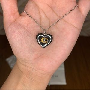 NWT Coach Signature Heart Locket Necklace